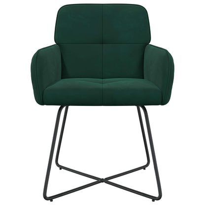 Eettafelstoelen 6 pcs fluweel Donkergroen 59 x 56,5 x 86 cm