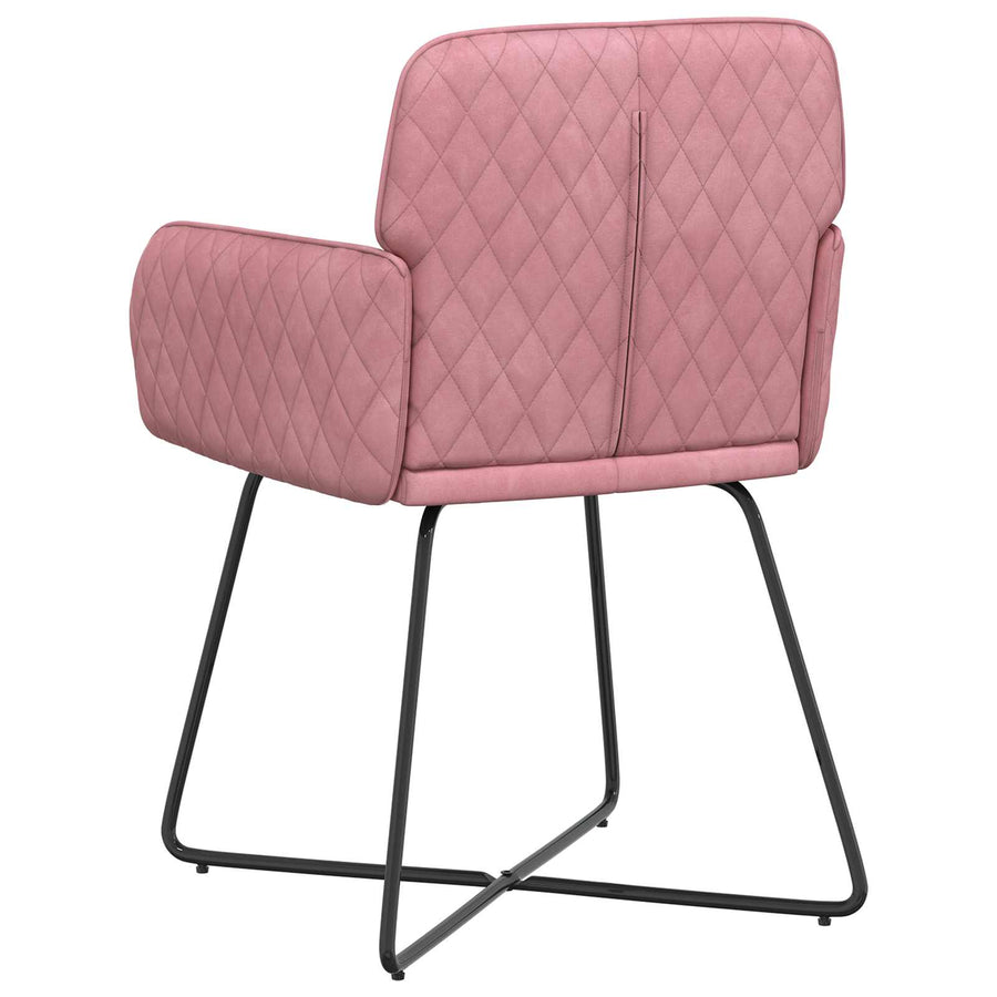 Eettafelstoelen 6 pcs fluweel Roze 59 x 56,5 x 86 cm