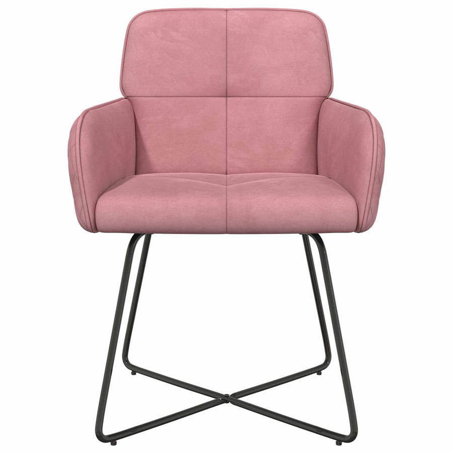 Eettafelstoelen 6 pcs fluweel Roze 59 x 56,5 x 86 cm