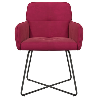 Eettafelstoelen 6 pcs fluweel Wijnrood 59 x 56,5 x 86 cm