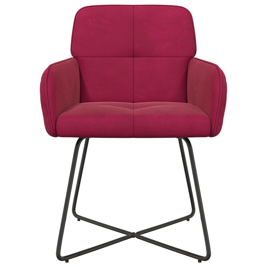 Eettafelstoelen 6 pcs fluweel Wijnrood 59 x 56,5 x 86 cm