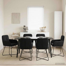 Eettafelstoelen 6 pcs fluweel Zwart 59 x 56,5 x 86 cm