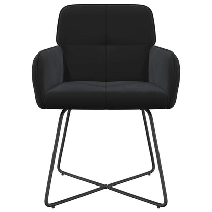 Eettafelstoelen 6 pcs fluweel Zwart 59 x 56,5 x 86 cm