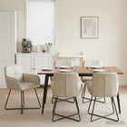 Eettafelstoelen 6 pcs fluweel Crèmekleurig 59 x 56,5 x 86 cm