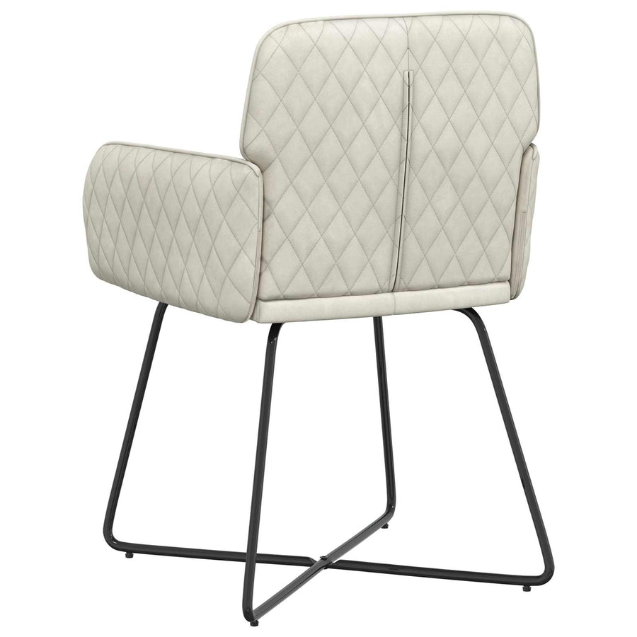 Eettafelstoelen 6 pcs fluweel Crèmekleurig 59 x 56,5 x 86 cm