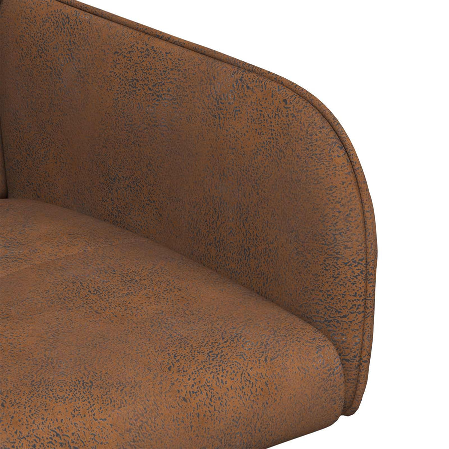 Eettafelstoelen 4 pcs Nep Suede Leer Bruin 59 x 56,5 x 85 cm