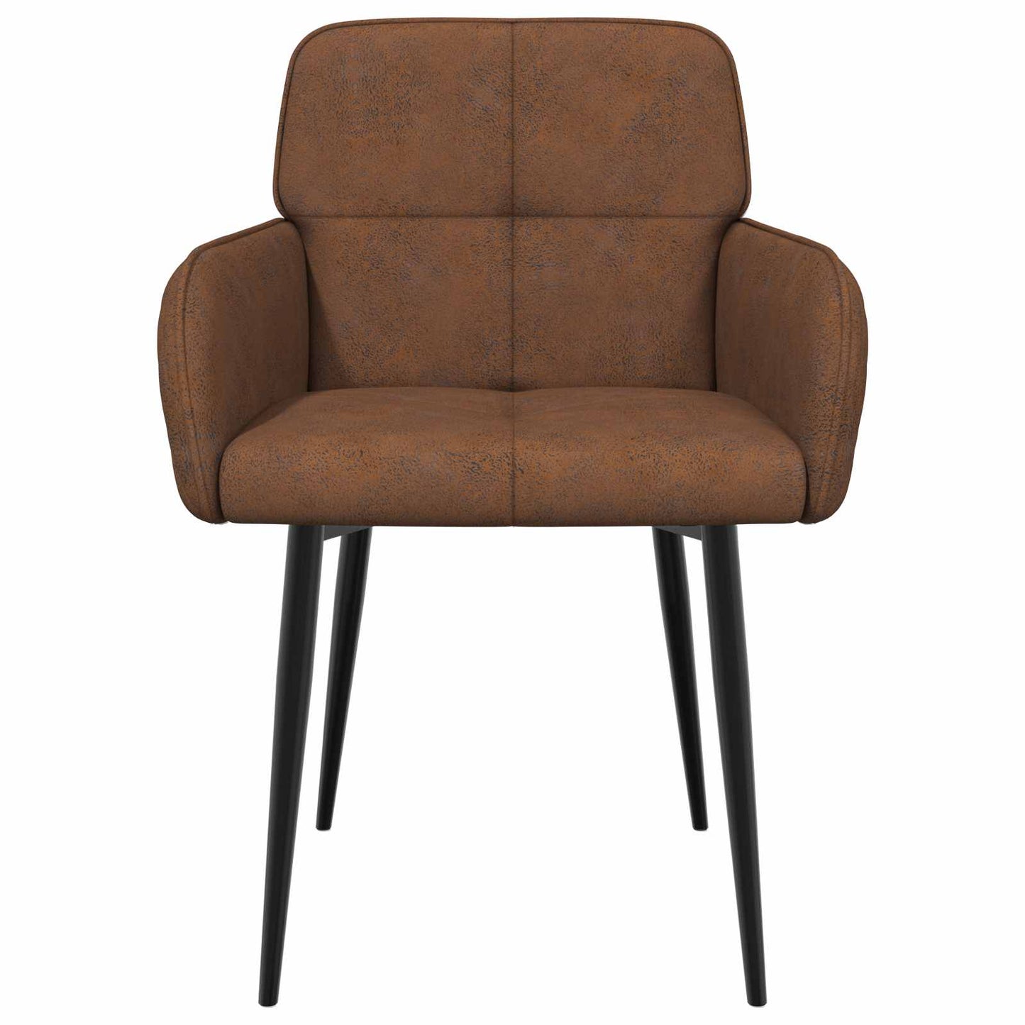 Eettafelstoelen 4 pcs Nep Suede Leer Bruin 59 x 56,5 x 85 cm