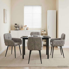 Eettafelstoelen 4 pcs Nep Suede Leer Lichtgrijs