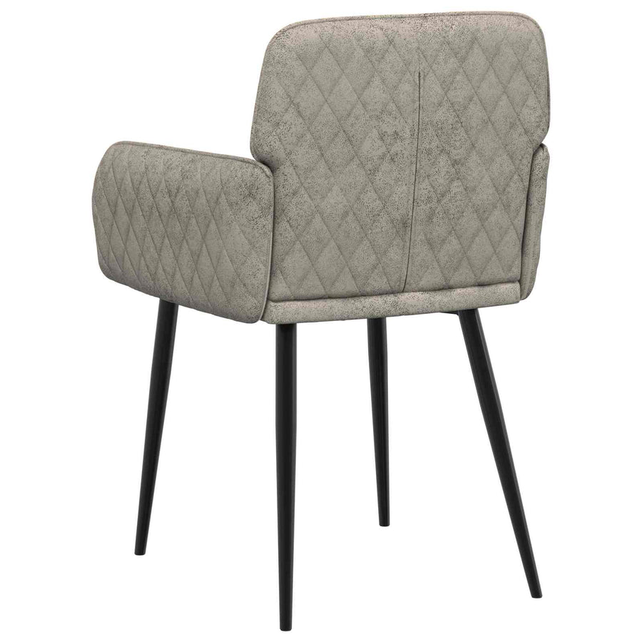 Eettafelstoelen 4 pcs Nep Suede Leer Lichtgrijs