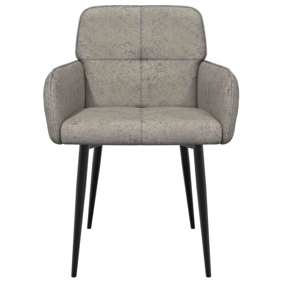 Eettafelstoelen 4 pcs Nep Suede Leer Lichtgrijs