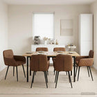 Eettafelstoelen 6 pcs Nep Suede Leer Bruin 59 x 56,5 x 85 cm