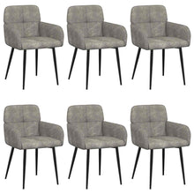 Eettafelstoelen 6 pcs Nep Suede Leer Lichtgrijs
