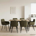 Eettafelstoelen 6 pcs Nep Suede Leer Legergroen