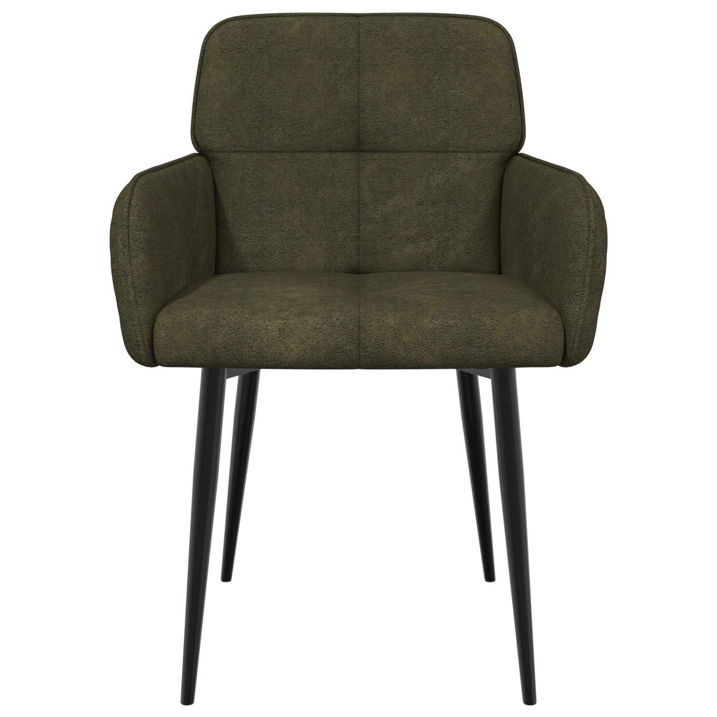 Eettafelstoelen 6 pcs Nep Suede Leer Legergroen