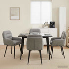 Eettafelstoelen 4 pcs fluweel Lichtgrijs 59 x 59,5 x 90 cm