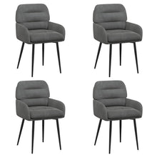 Eettafelstoelen 4 pcs fluweel Donkergrijs 59 x 59,5 x 90 cm