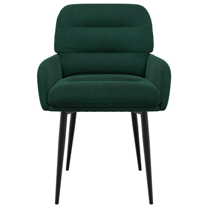 Eettafelstoelen 4 pcs fluweel Donkergroen 59 x 59,5 x 90 cm