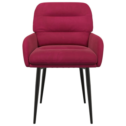 Eettafelstoelen 4 pcs fluweel Wijnrood 59 x 59,5 x 90 cm