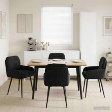 Eettafelstoelen 4 pcs fluweel Zwart 59 x 59,5 x 90 cm