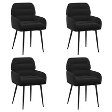 Eettafelstoelen 4 pcs fluweel Zwart 59 x 59,5 x 90 cm