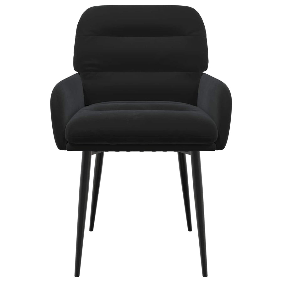 Eettafelstoelen 4 pcs fluweel Zwart 59 x 59,5 x 90 cm