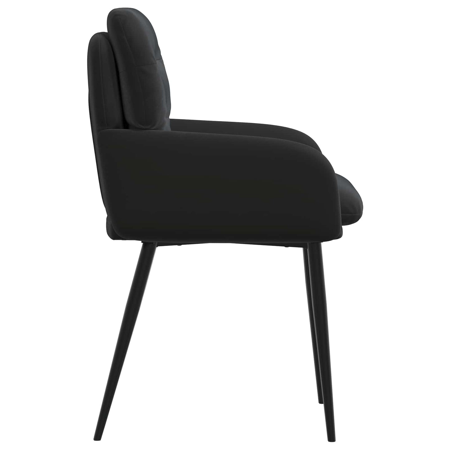 Eettafelstoelen 4 pcs fluweel Zwart 59 x 59,5 x 90 cm