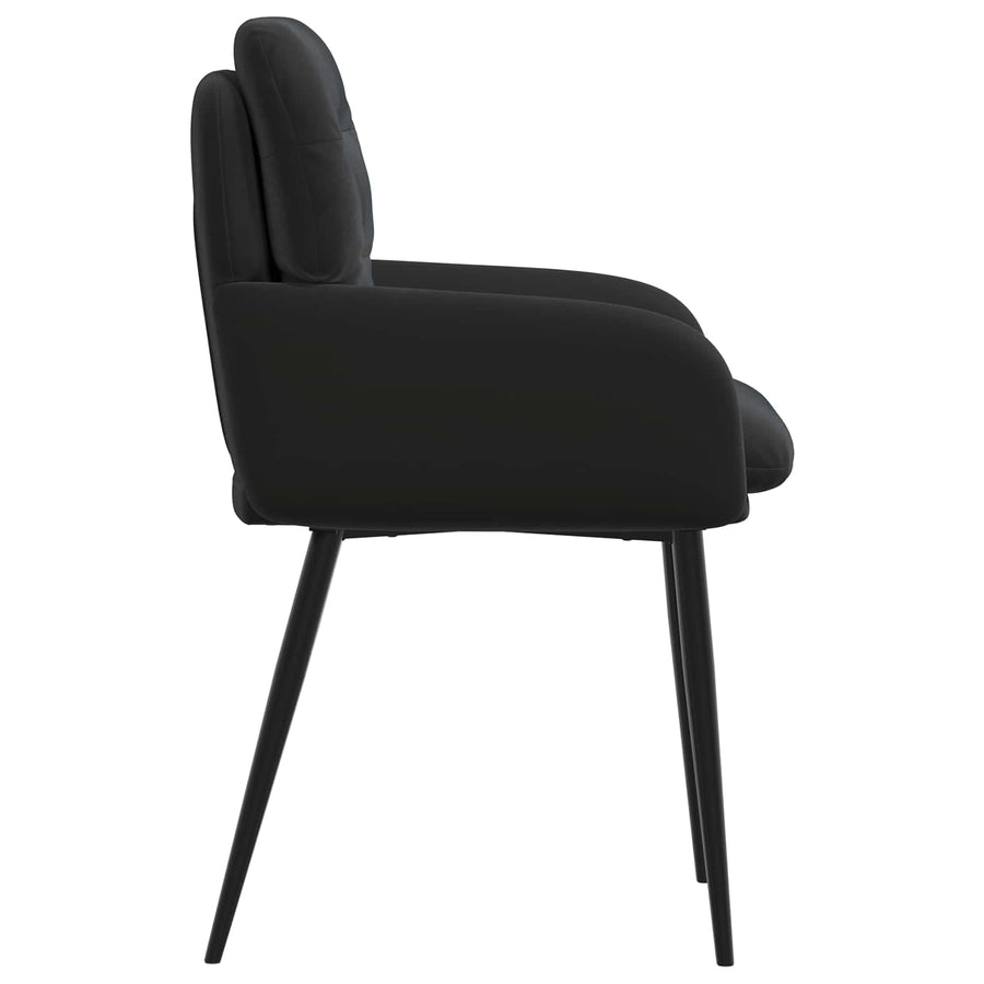 Eettafelstoelen 4 pcs fluweel Zwart 59 x 59,5 x 90 cm