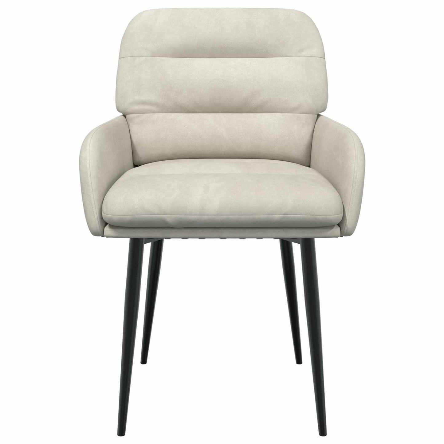 Eettafelstoelen 4 pcs fluweel Crèmekleurig 59 x 59,5 x 90 cm