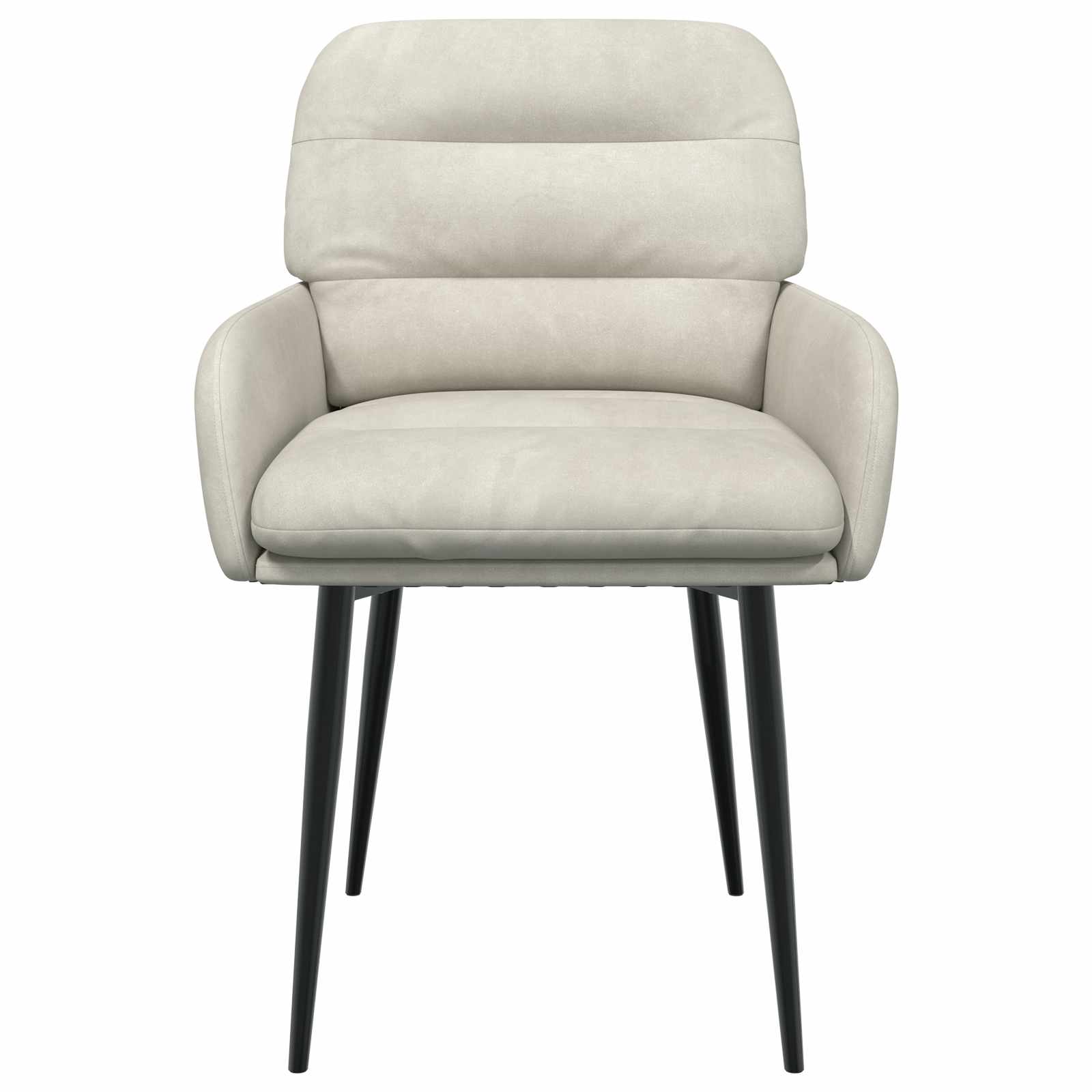 Eettafelstoelen 4 pcs fluweel Crèmekleurig 59 x 59,5 x 90 cm