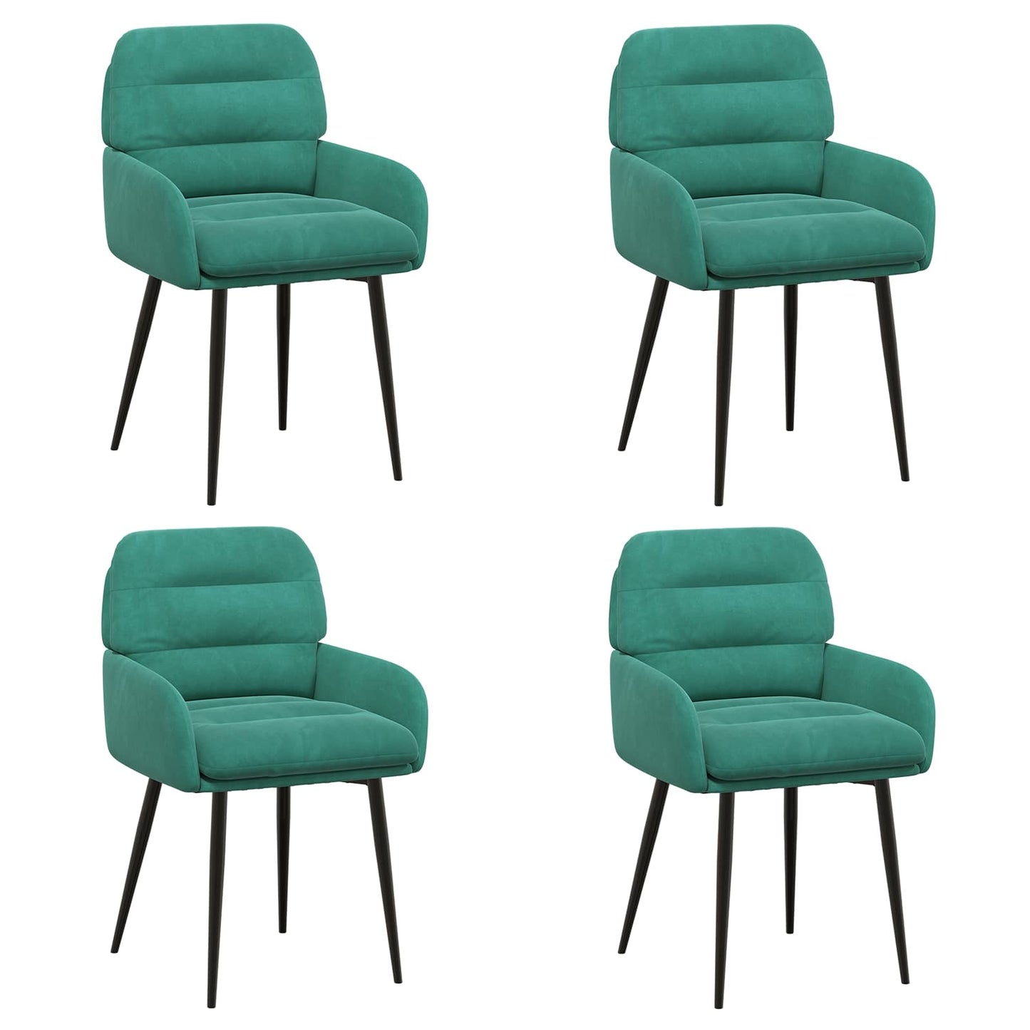 Eettafelstoelen 4 pcs fluweel Turquoise 59 x 59,5 x 90 cm