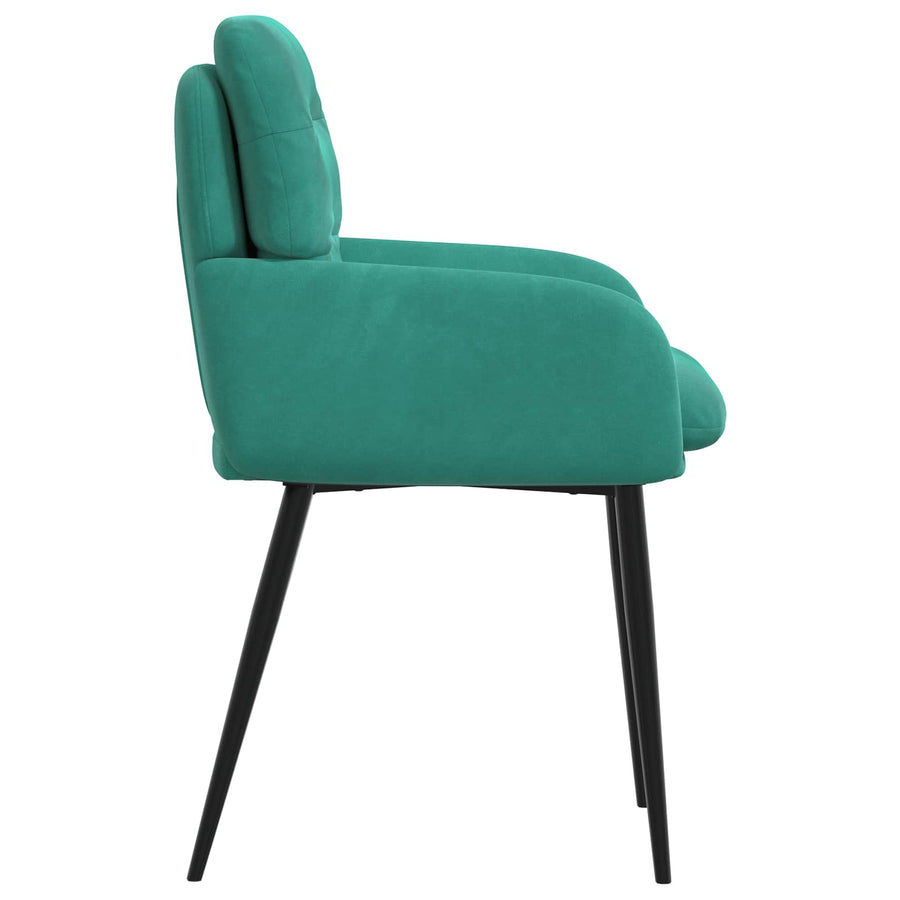Eettafelstoelen 4 pcs fluweel Turquoise 59 x 59,5 x 90 cm