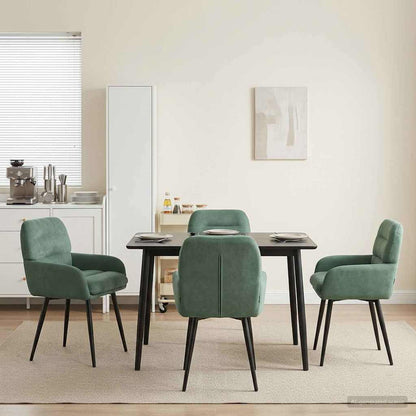 Eettafelstoelen 4 pcs fluweel Zeegroen 59 x 59,5 x 90 cm