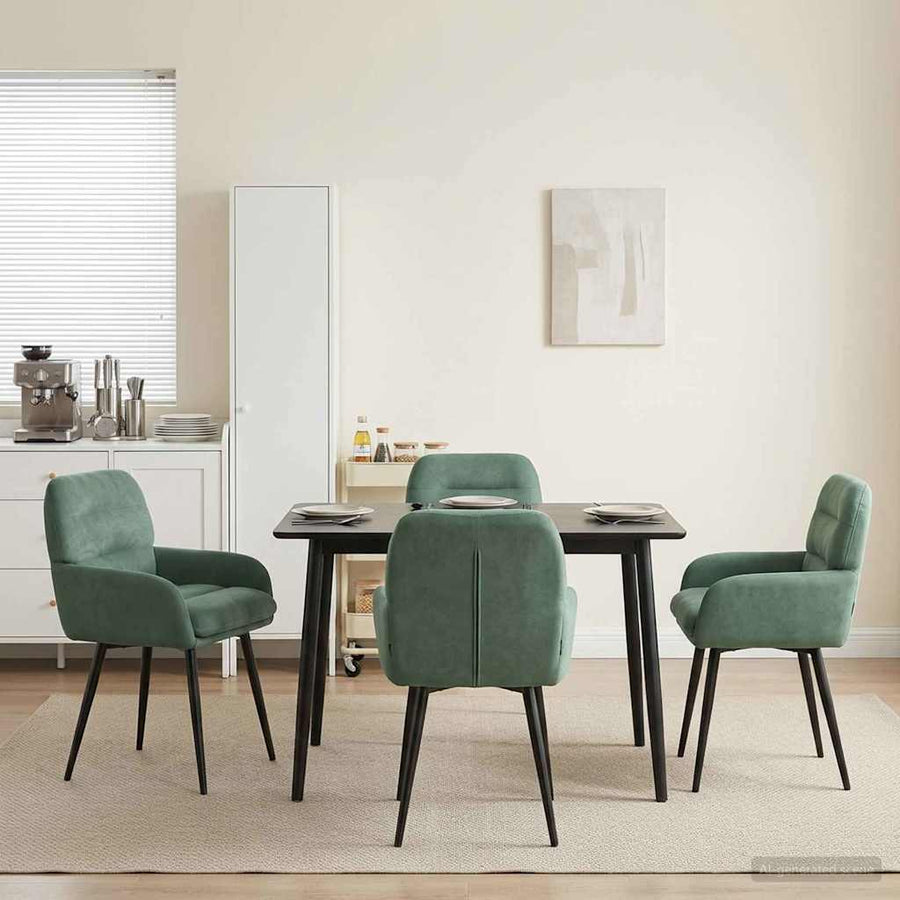 Eettafelstoelen 4 pcs fluweel Zeegroen 59 x 59,5 x 90 cm