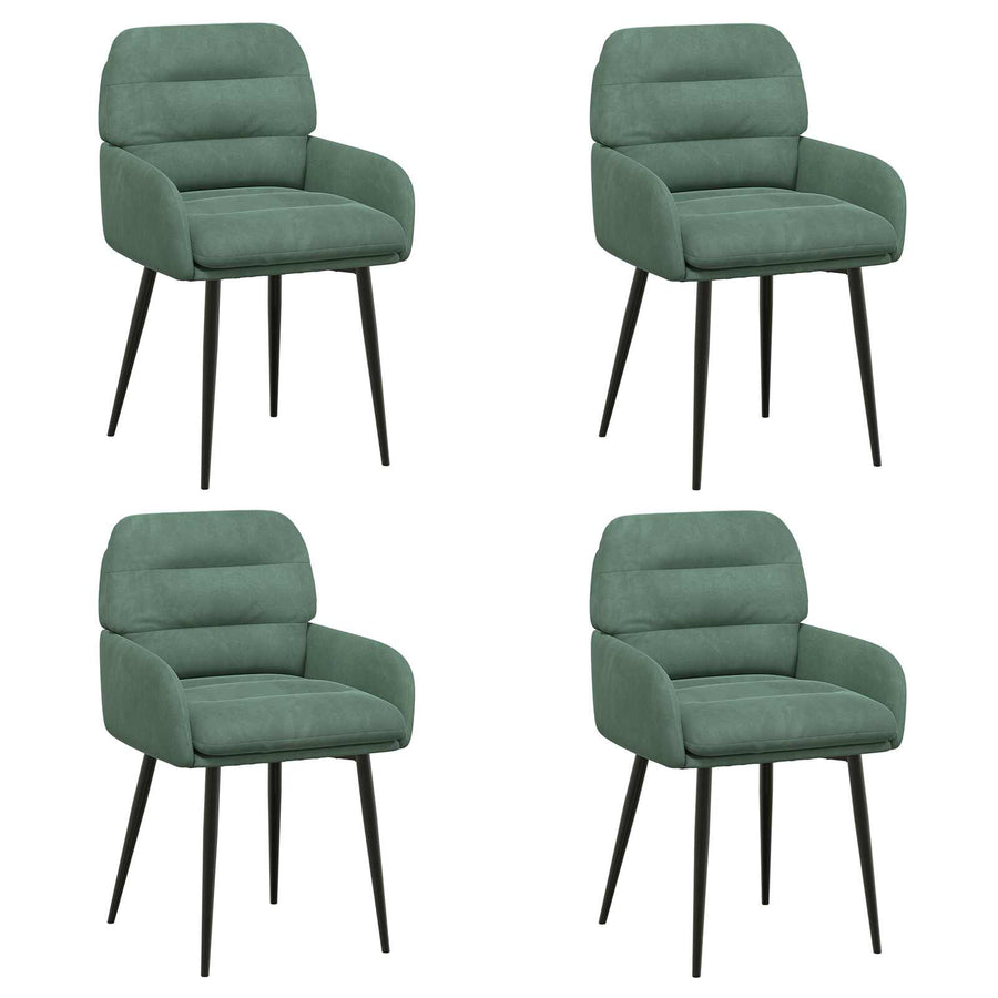 Eettafelstoelen 4 pcs fluweel Zeegroen 59 x 59,5 x 90 cm