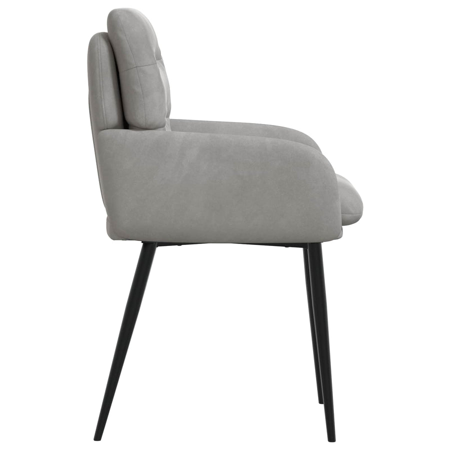 Eettafelstoelen 6 pcs fluweel Lichtgrijs 59 x 59,5 x 90 cm
