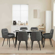 Eettafelstoelen 6 pcs fluweel Donkergrijs 59 x 59,5 x 90 cm