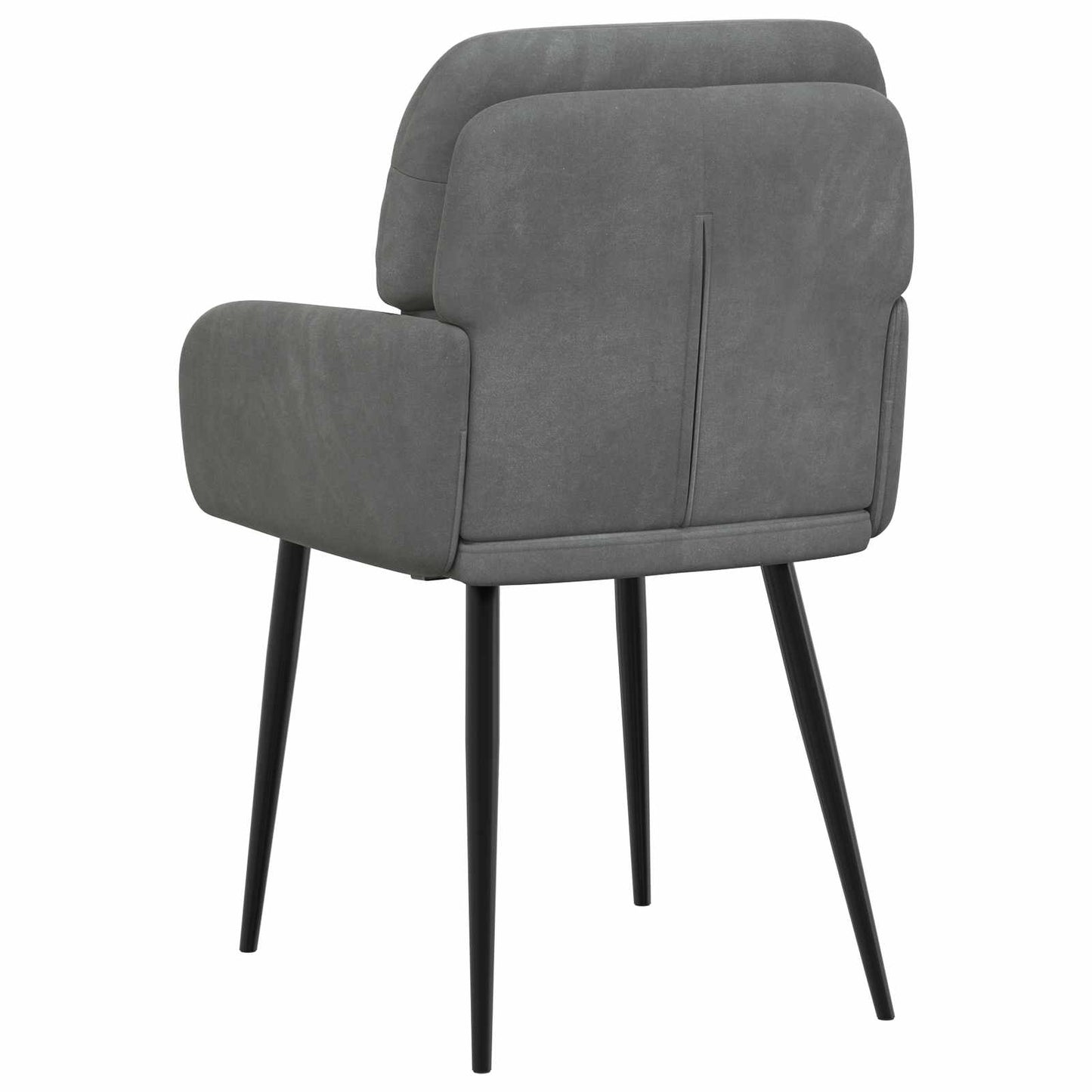 Eettafelstoelen 6 pcs fluweel Donkergrijs 59 x 59,5 x 90 cm