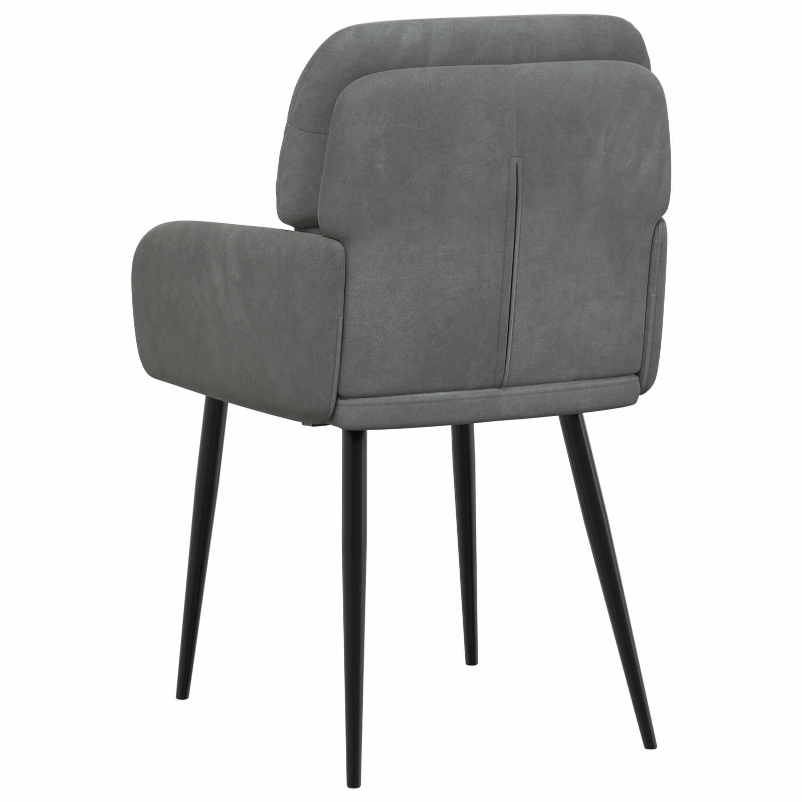 Eettafelstoelen 6 pcs fluweel Donkergrijs 59 x 59,5 x 90 cm