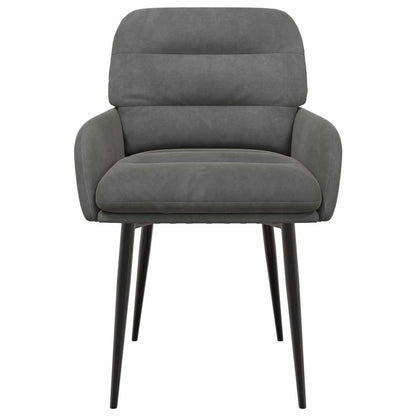 Eettafelstoelen 6 pcs fluweel Donkergrijs 59 x 59,5 x 90 cm