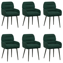 Eettafelstoelen 6 pcs fluweel Donkergroen 59 x 59,5 x 90 cm