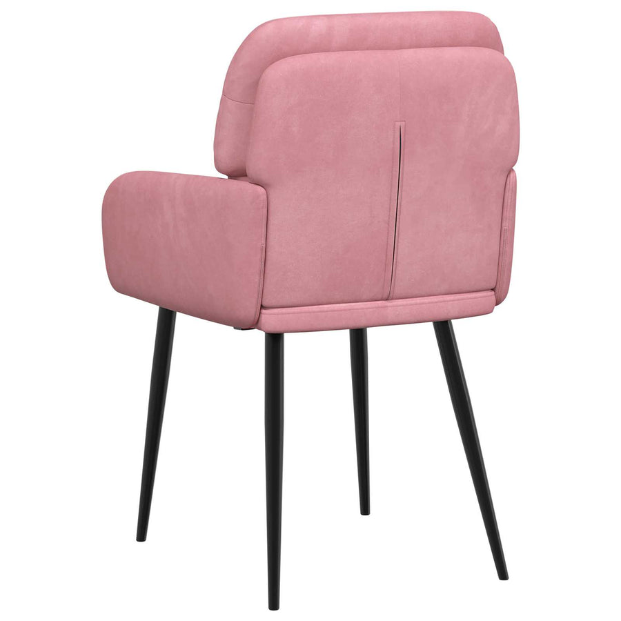 Eettafelstoelen 6 pcs fluweel Roze 59 x 59,5 x 90 cm