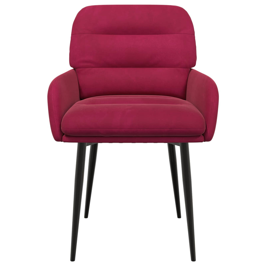 Eettafelstoelen 6 pcs fluweel Wijnrood 59 x 59,5 x 90 cm