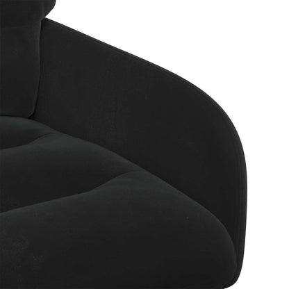 Eettafelstoelen 6 pcs fluweel Zwart 59 x 59,5 x 90 cm