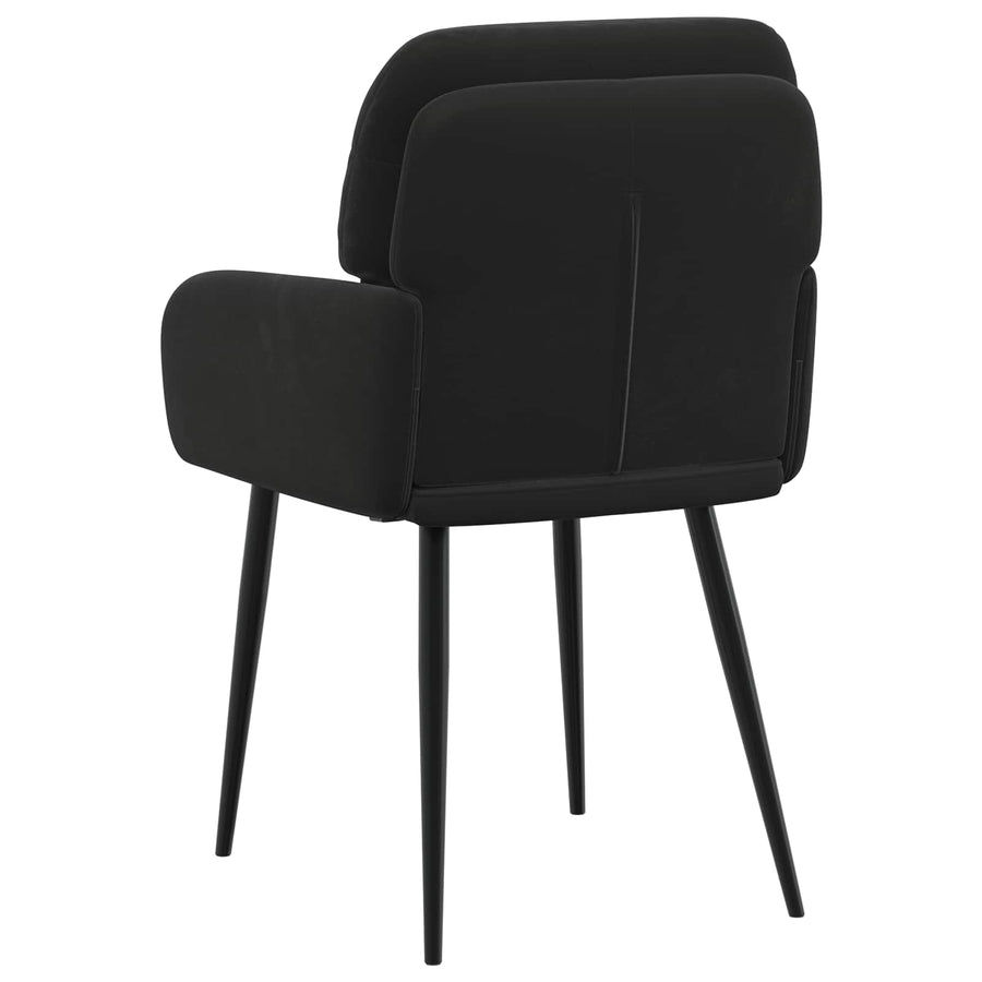 Eettafelstoelen 6 pcs fluweel Zwart 59 x 59,5 x 90 cm