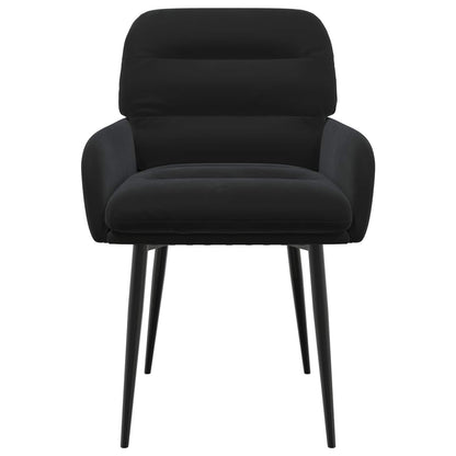 Eettafelstoelen 6 pcs fluweel Zwart 59 x 59,5 x 90 cm