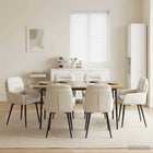 Eettafelstoelen 6 pcs fluweel Crèmekleurig 59 x 59,5 x 90 cm