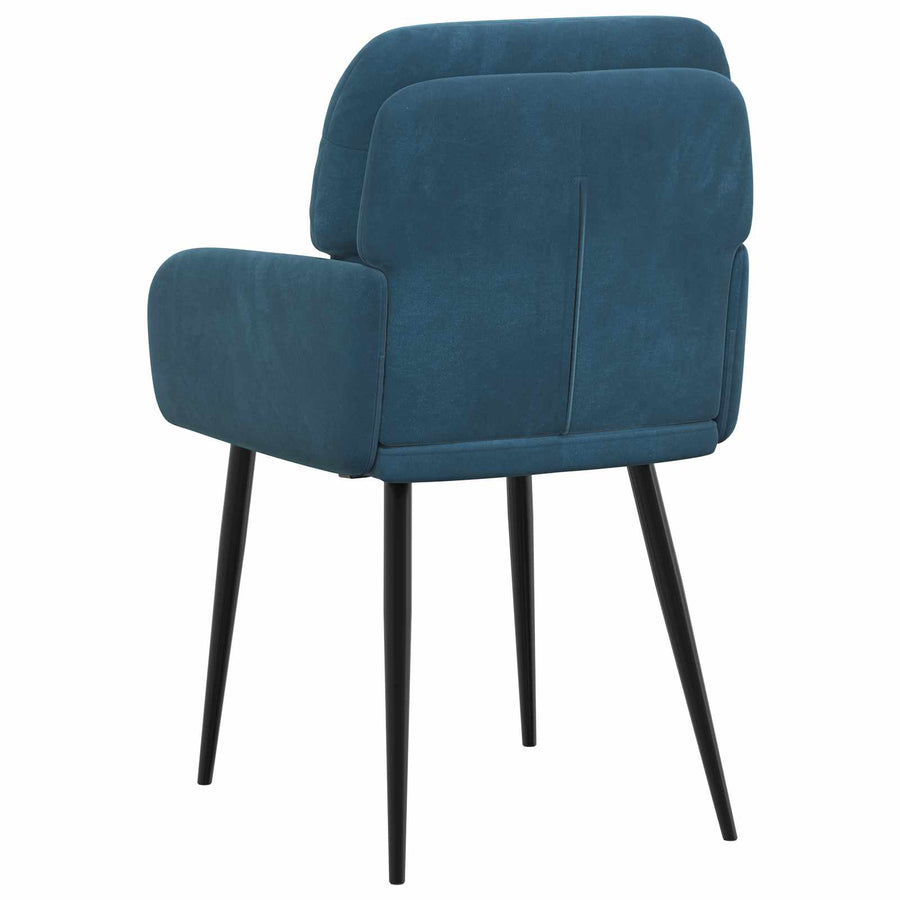 Eettafelstoelen 6 pcs fluweel Blauw 59 x 59,5 x 90 cm