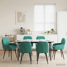 Eettafelstoelen 6 pcs fluweel Turquoise 59 x 59,5 x 90 cm