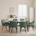 Eettafelstoelen 6 pcs fluweel Zeegroen 59 x 59,5 x 90 cm