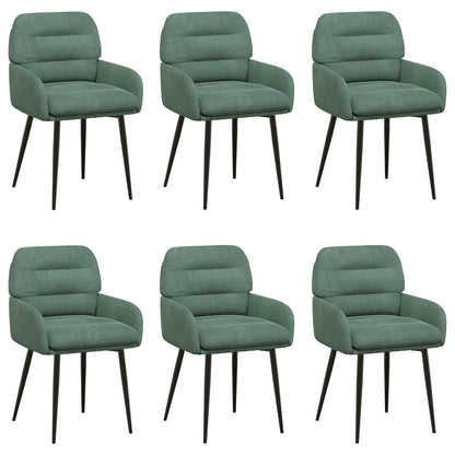 Eettafelstoelen 6 pcs fluweel Zeegroen 59 x 59,5 x 90 cm